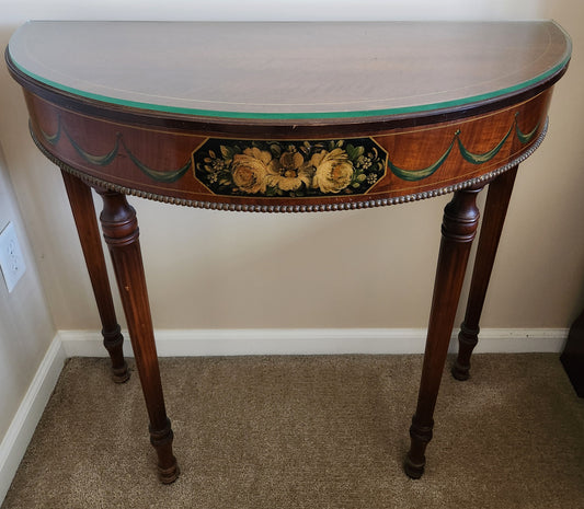 Antique 1/2 Round Table